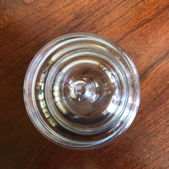 Vintage Krosno Poland modern crystal candle holder with open bubble bottom - Picture 3 of 5